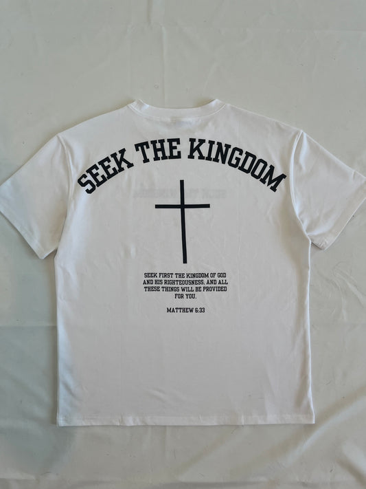 (PRE-ORDER 6 WEEKS) Seek The Kingdom T-Shirt - Black/White