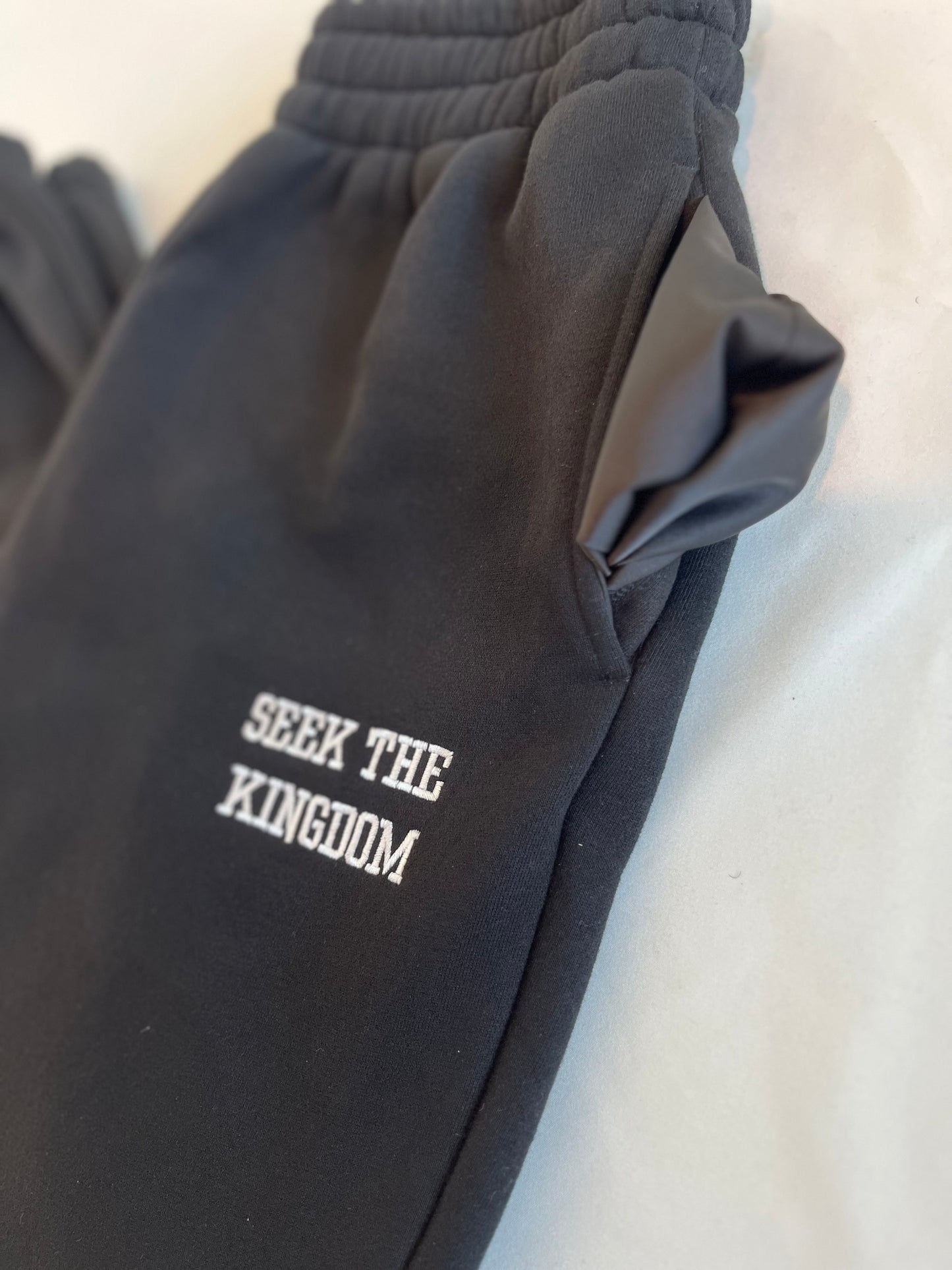 (PRE-ORDER 6 WEEKS) Seek The Kingdom Joggers - Black
