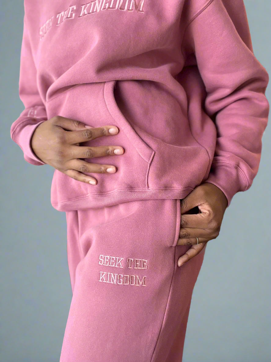 (PRE-ORDER 6 WEEKS) Seek The Kingdom Joggers - Berry