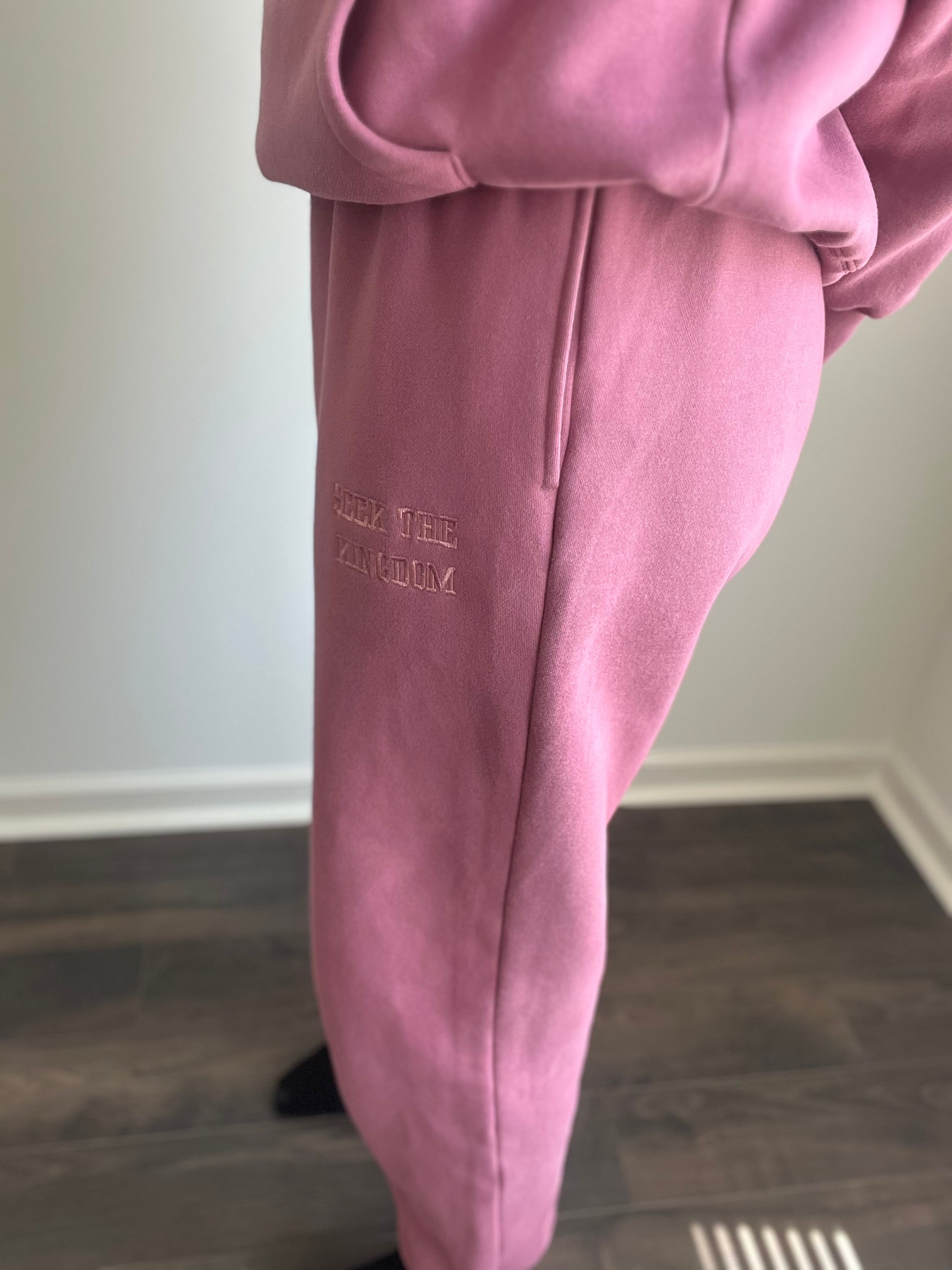 (PRE-ORDER 6 WEEKS) Seek The Kingdom Joggers - Berry