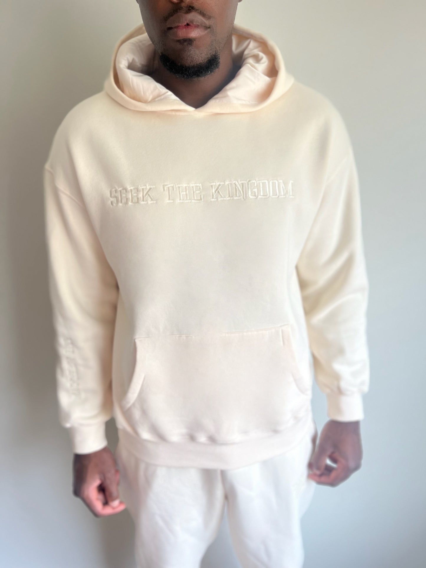 (PRE- ORDER 6 WEEKS) Seek The Kingdom Hoodie - Cream
