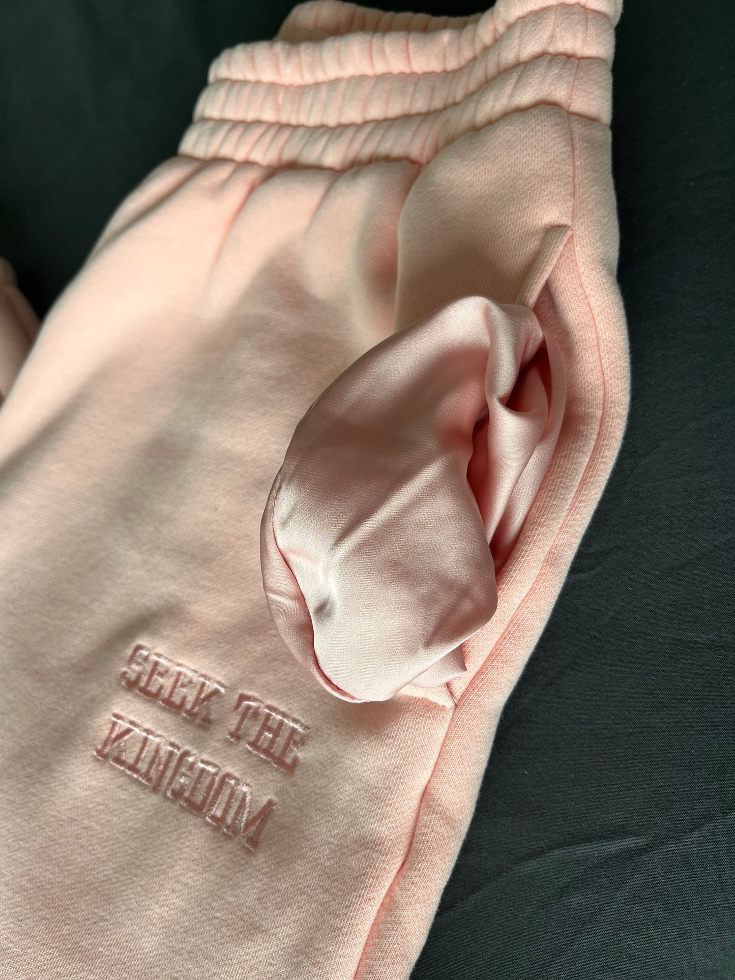 (PRE-ORDER 6 WEEKS) Seek The Kingdom Joggers - Rose