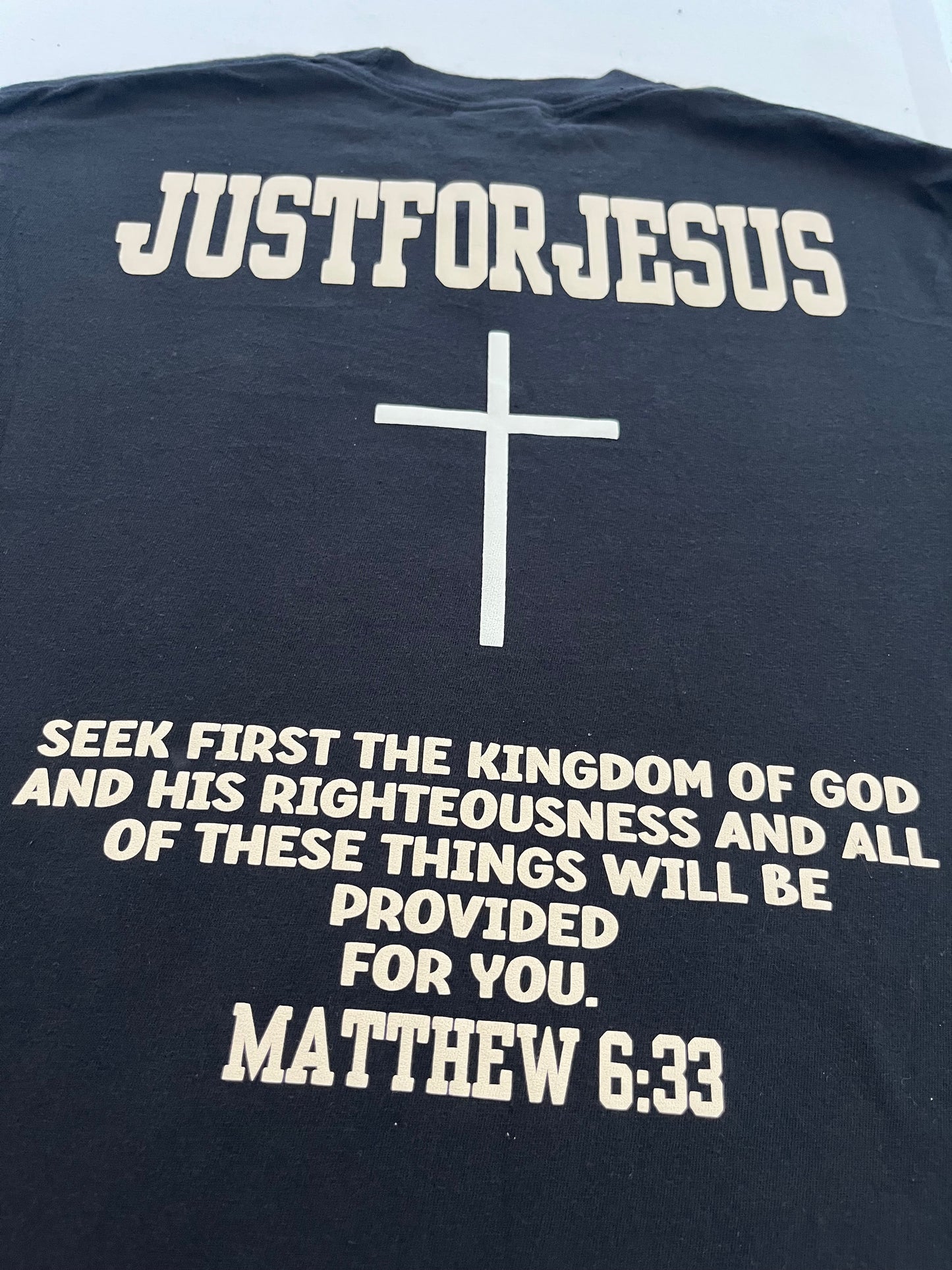 Comfort Color Just For Jesus STK T-Shirt- Black