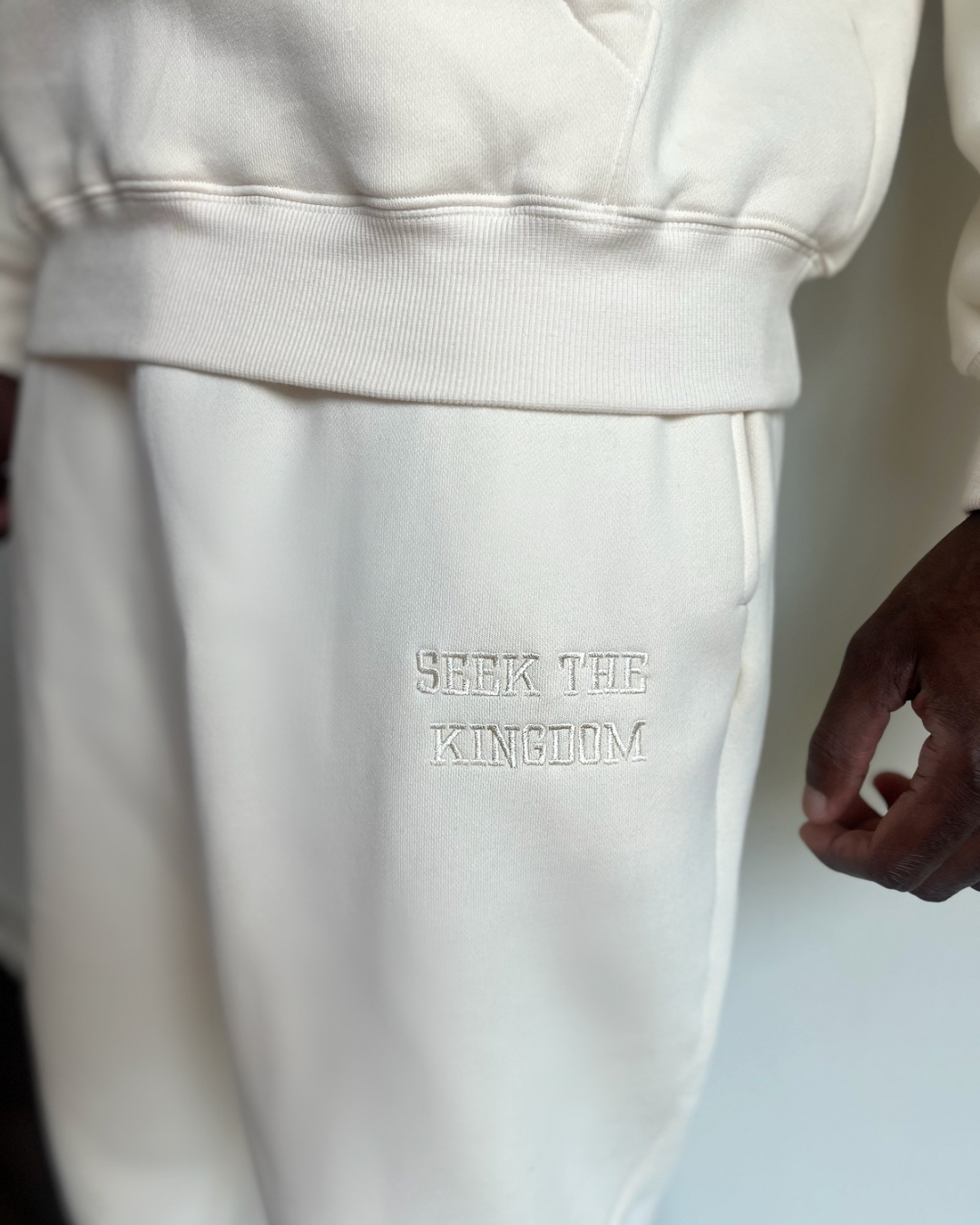 (PRE-ORDER 6 WEEKS) Seek The Kingdom Joggers - Cream